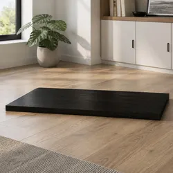 Concise Solid Oak Wood Table Top Dark Brown 100x40cm