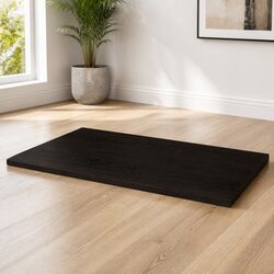 Quality Solid Oak Wood Tabletop 100x50x2cm - Dark Brown Finish