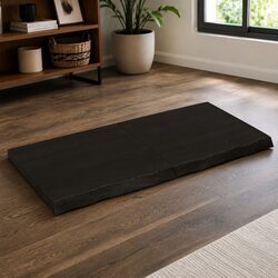 Compact Solid Oak Wood Table Top 120x60cm with Live Edge