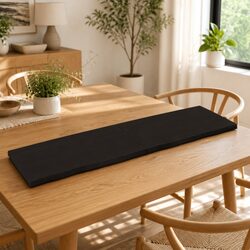 Solid Oak Wood Table Top - Dark Brown and Stylish 180x50cm