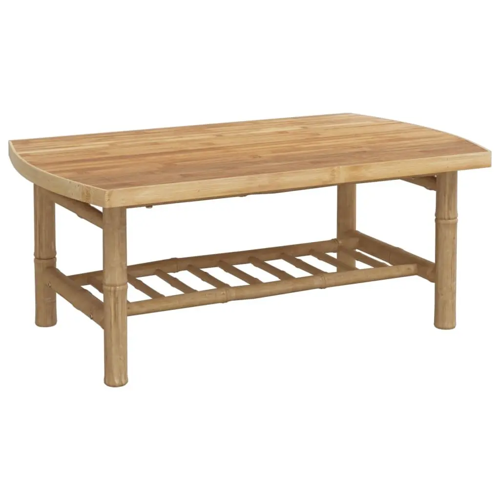 Garden Lounge Set 3 Piece Outdoor Furniture Bamboo with Cushions Backrest