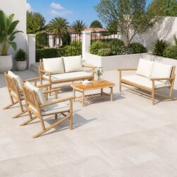 Bamboo Garden Lounge Set: 5 Pieces of Comfort