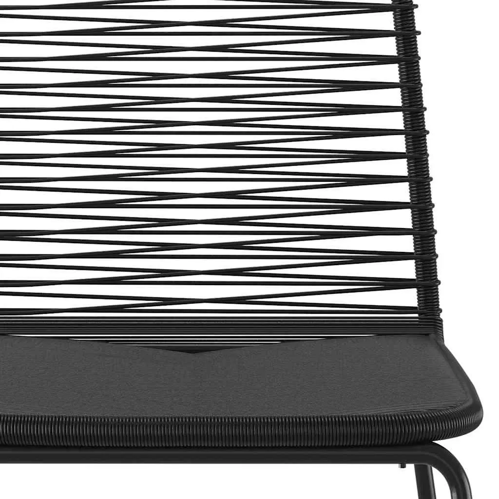 Garden Dining Set 5 Piece Outdoor Furniture Black Patio Rattan Table Chairs