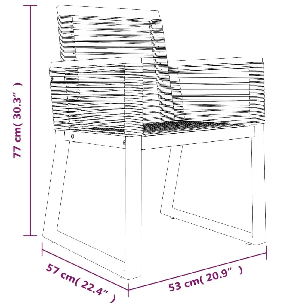 Garden Dining Set Black 5 Piece PVC Rattan Outdoor Furniture Patio Table Chairs