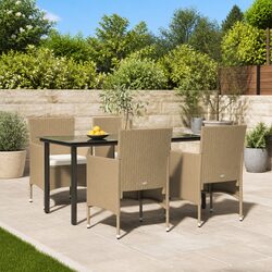 5 Piece Garden Dining Set for Outdoor Enjoyment