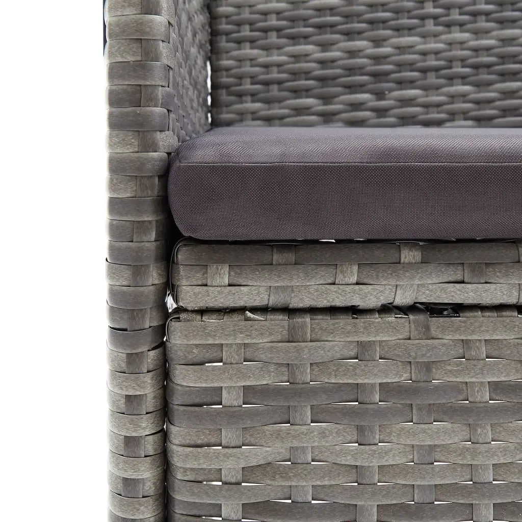 5-Piece Grey and Black Outdoor Dining Set