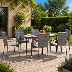 Compact and Functional 7-Piece Outdoor Dining Set