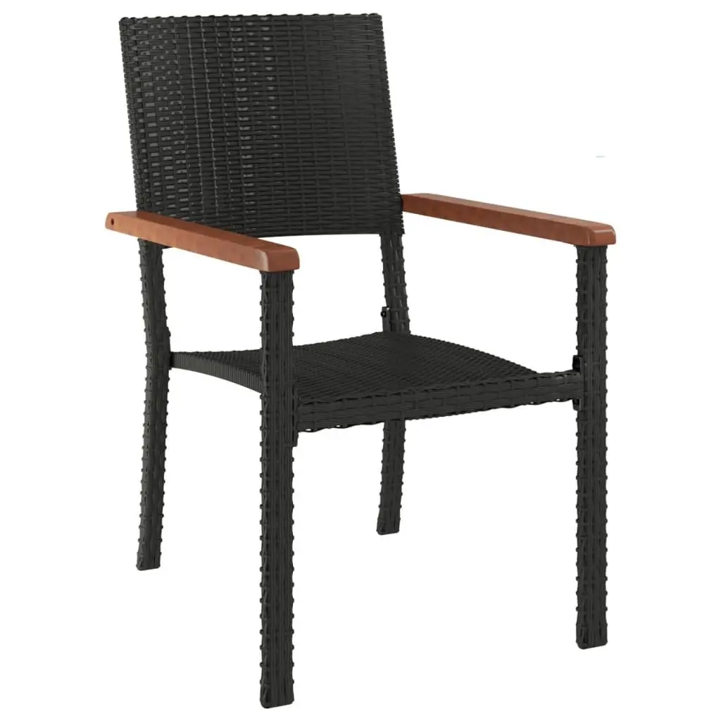 Garden Dining Set 7 Piece Outdoor Patio Black Rattan Table Chair Furniture