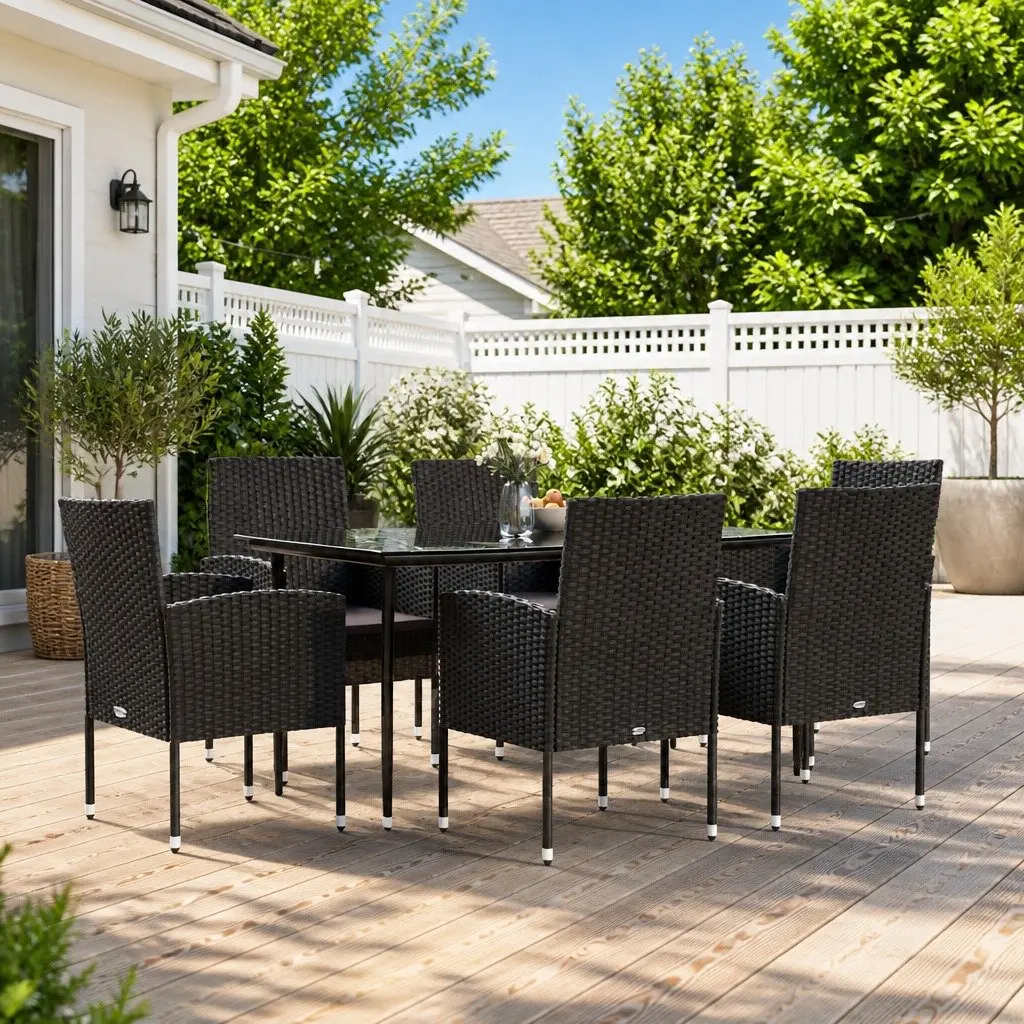 7 Piece Rattan Set