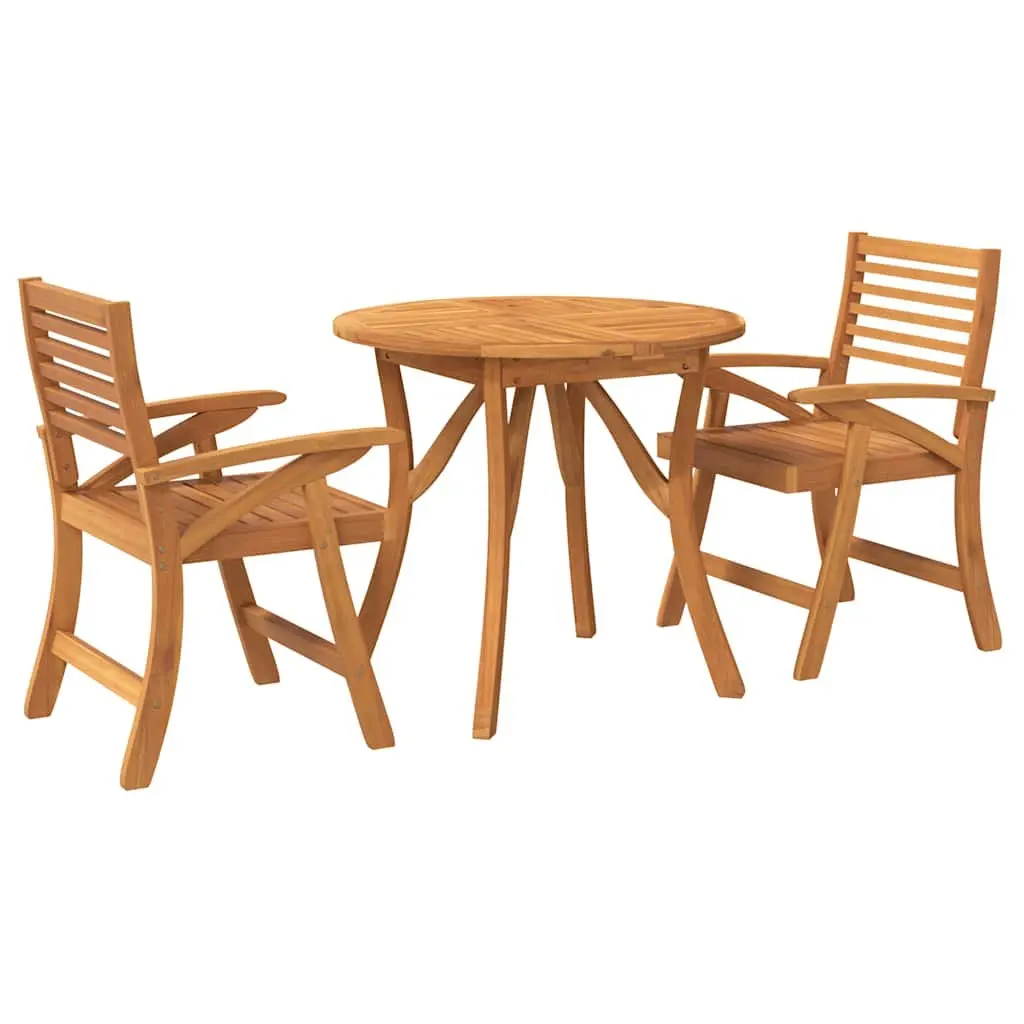3-Piece Garden Dining Set in Solid Wood