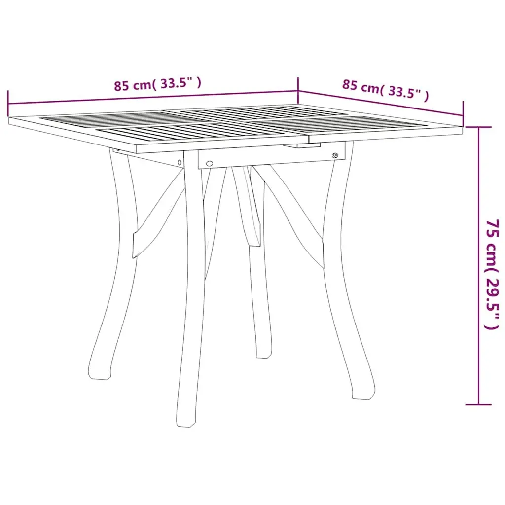 Garden Dining Set Brown 3 Piece Solid Acacia Wood Table Chairs Outdoor Furniture