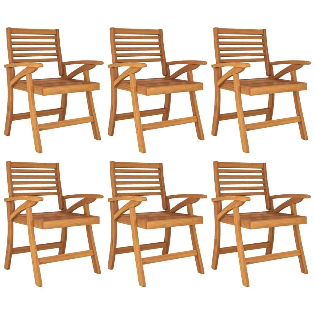 Garden Dining Set 7 Piece Outdoor Furniture Solid Wood Acacia Brown Patio