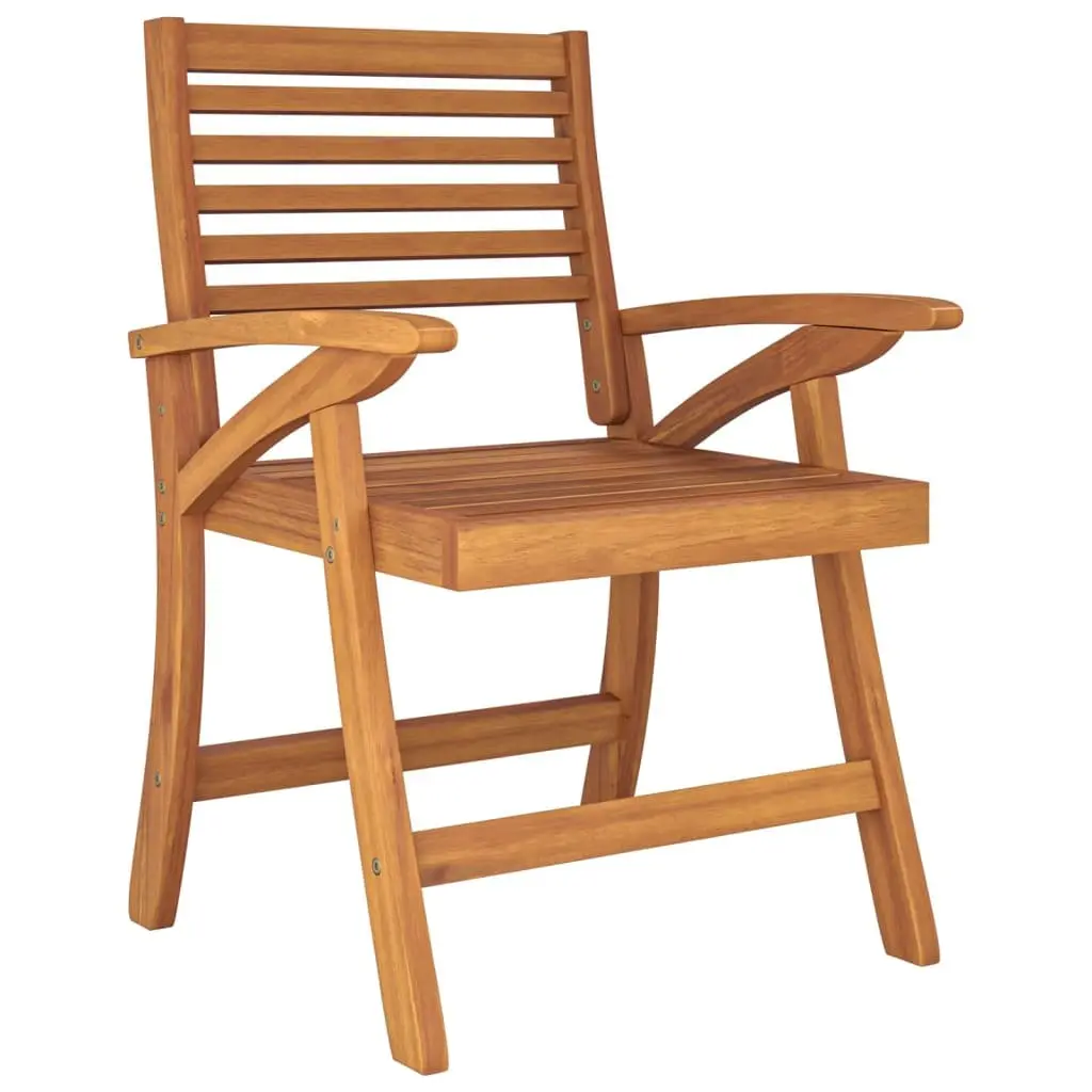 Garden Dining Set 7 Piece Outdoor Furniture Solid Wood Acacia Brown Patio