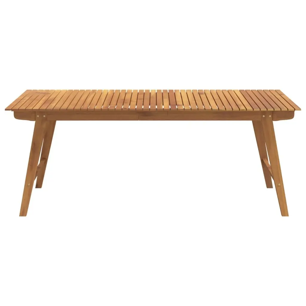 7 Piece Garden Dining Set Brown Solid Wood Acacia Outdoor Patio Furniture