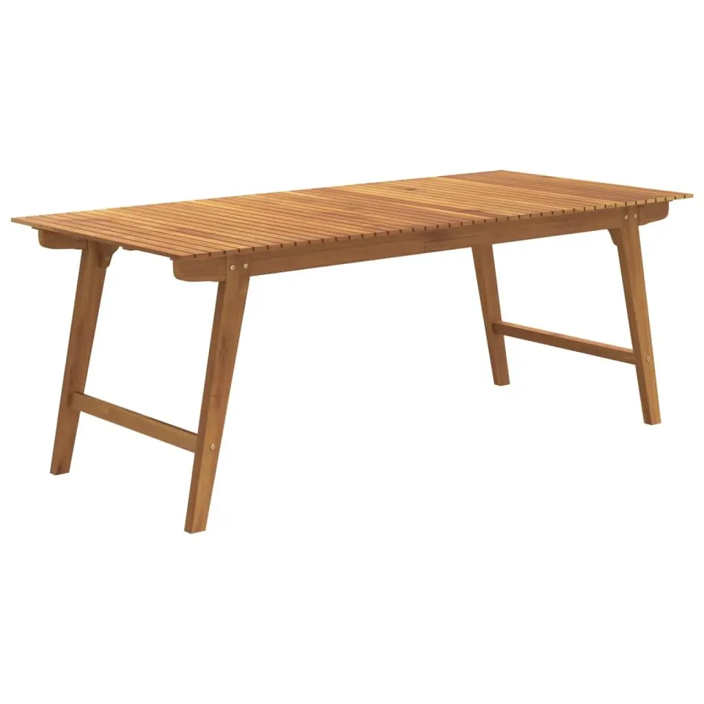 Garden Dining Set Brown 9 Piece Outdoor Patio Furniture Solid Acacia Wood Table Chairs