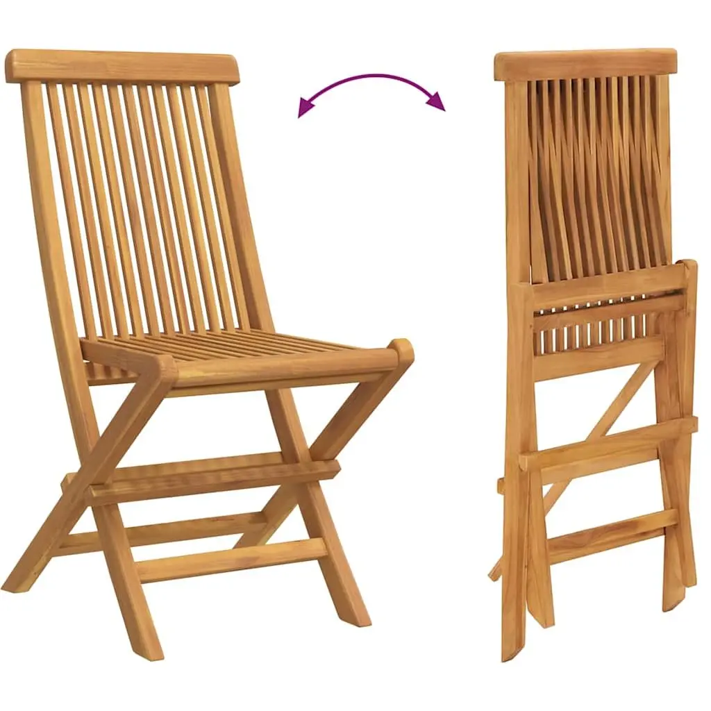 7-Piece Outdoor Dining Set in Solid Brown Teak Wood