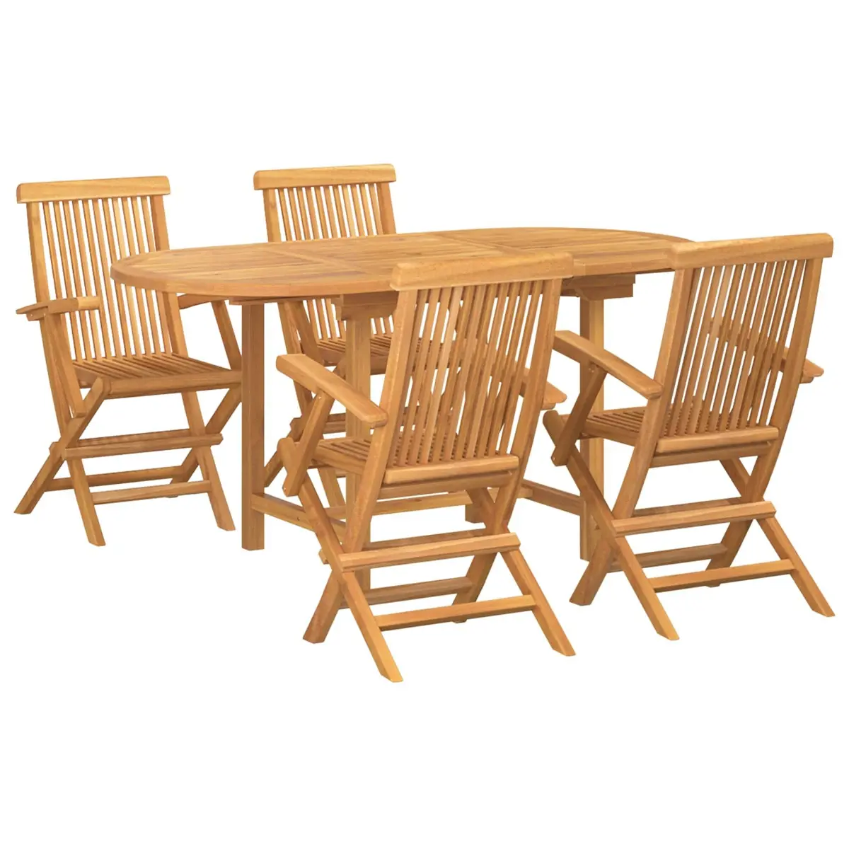 5-Piece Teak Outdoor Dining Set