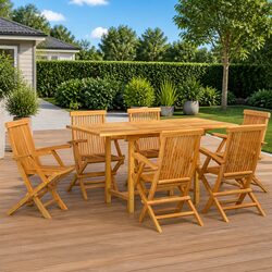 Concise and Confident 7-Piece Outdoor Dining Set