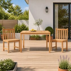 Compact and Stylish Garden Dining Set in Teak Wood