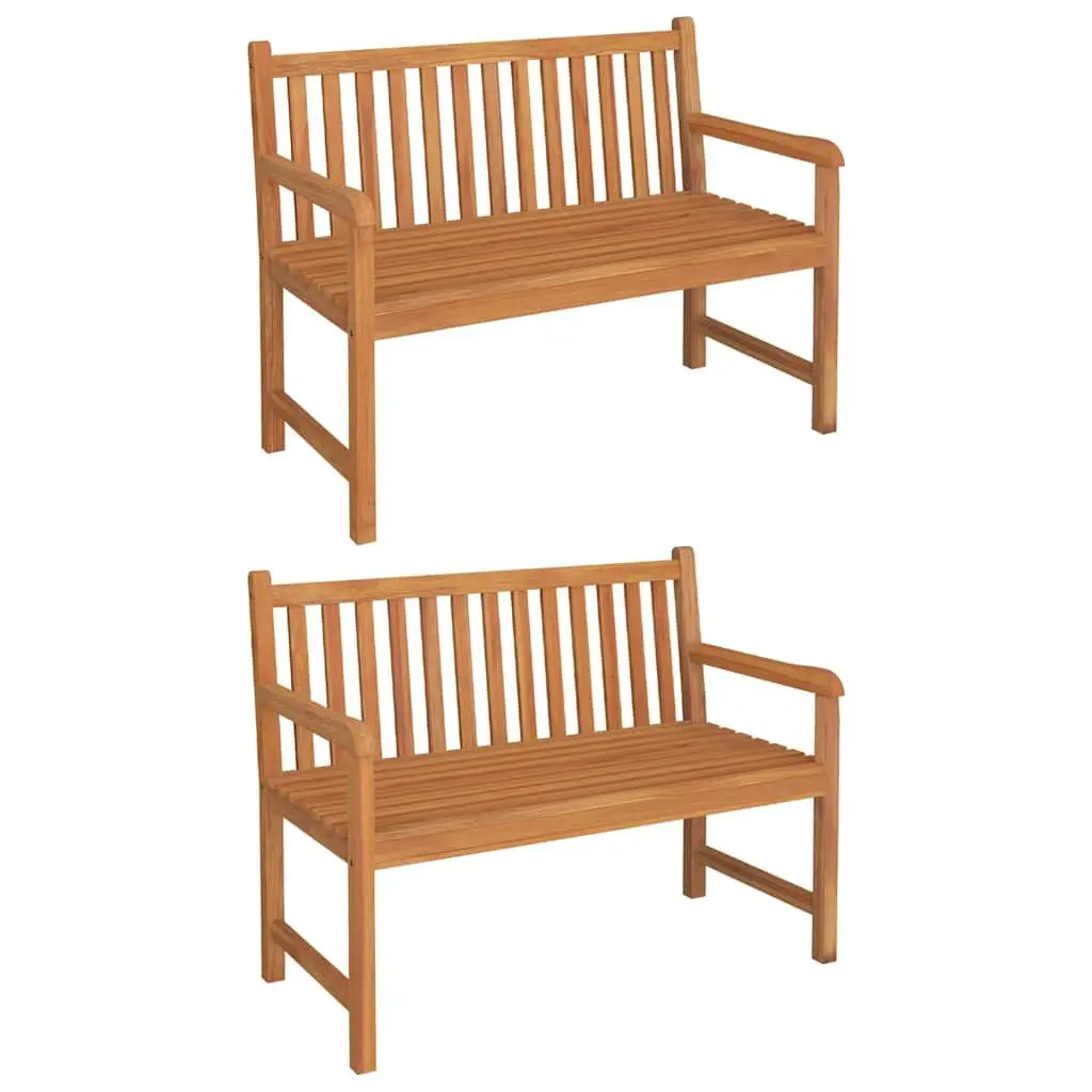 Garden Dining Set Brown 3 Piece Solid Wood Table Benches Outdoor Furniture