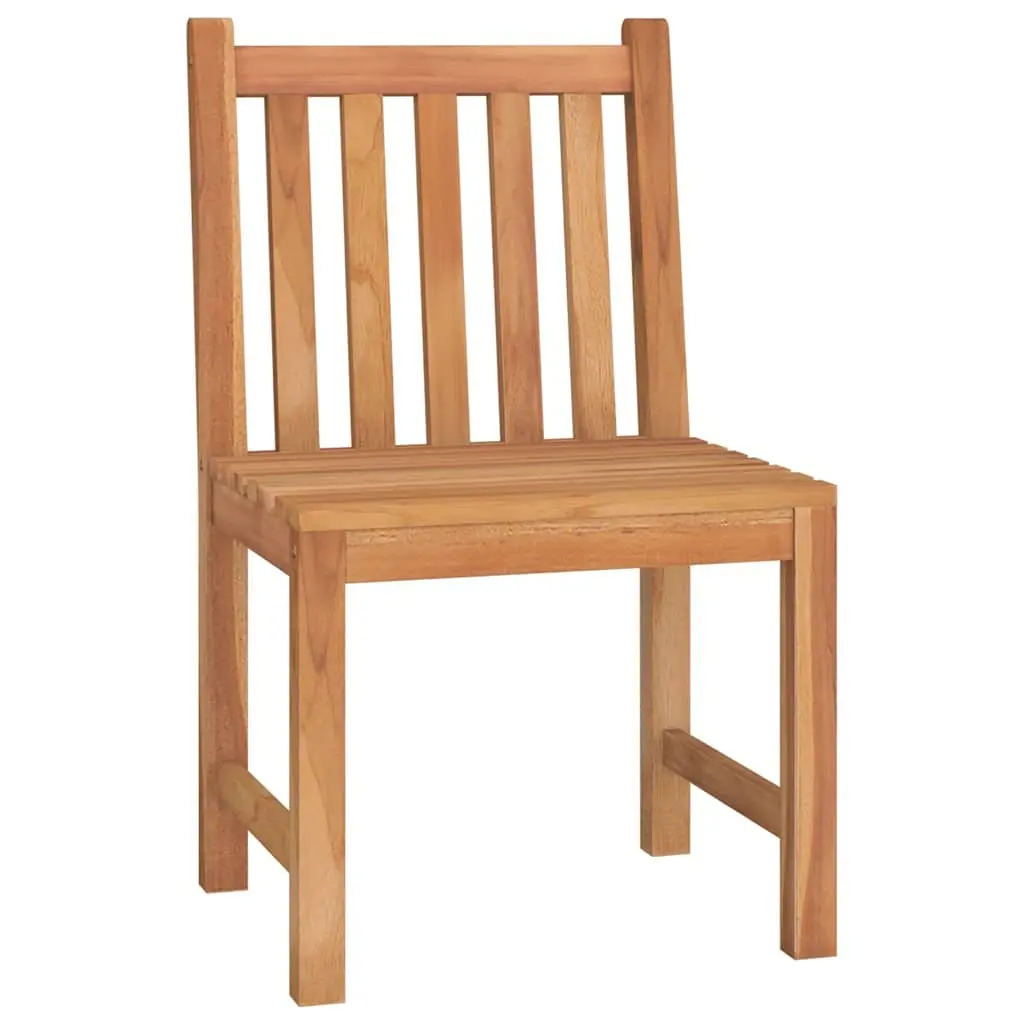 Outdoor Dining Set Brown 5 Piece Solid Teak Wood Table Chairs Benches