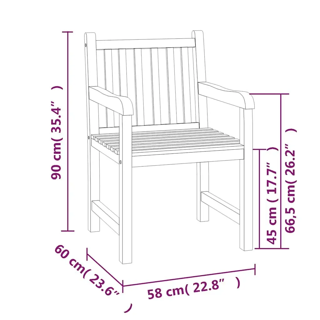5 Piece Teak Garden Dining Set