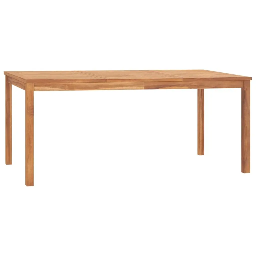 Garden Dining Set Brown 3 Piece Solid Teak Wood Outdoor Furniture Table Benches