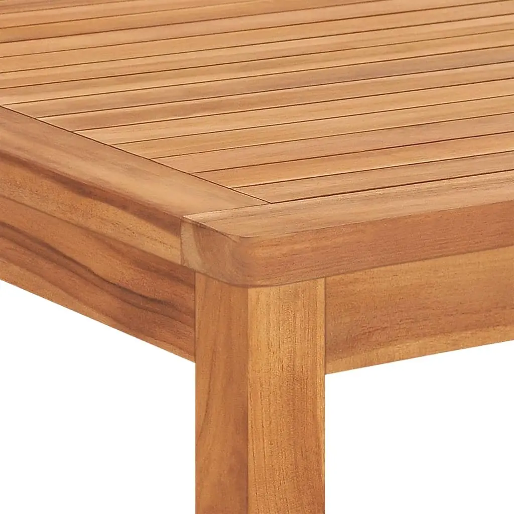 Garden Dining Set Brown 3 Piece Solid Teak Wood Outdoor Furniture Table Benches