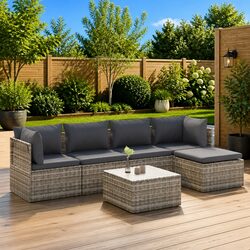 6 Piece Garden Lounge Set: Durable and Comfortable