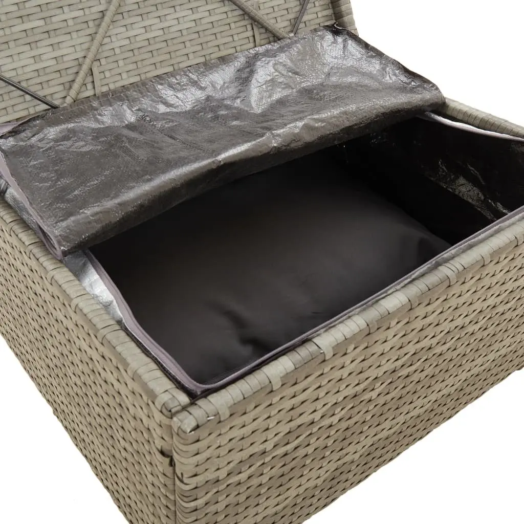 Garden Lounge Set 6 Piece Outdoor Furniture with Cushions Grey Poly Rattan