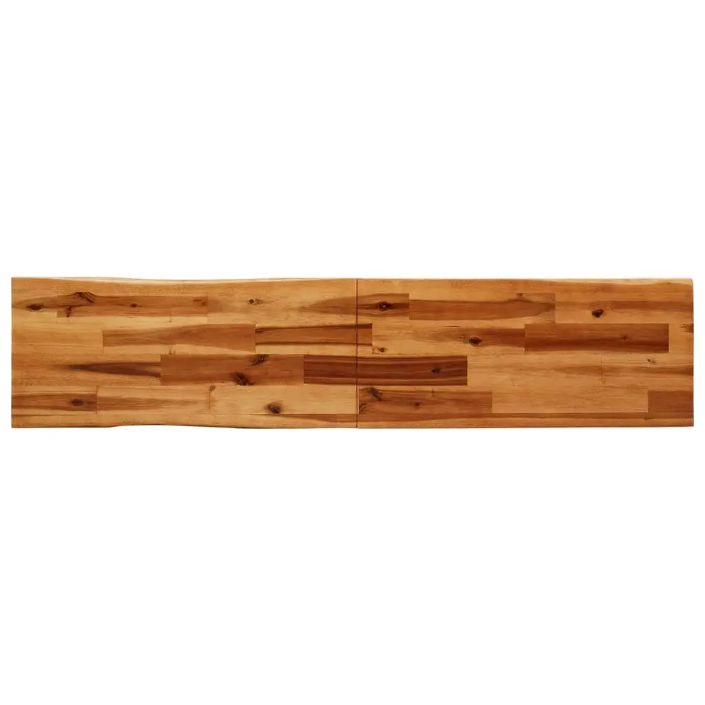 Dining Set Brown 3 Piece Live Edge Solid Wood Acacia Kitchen Table Bench Seats