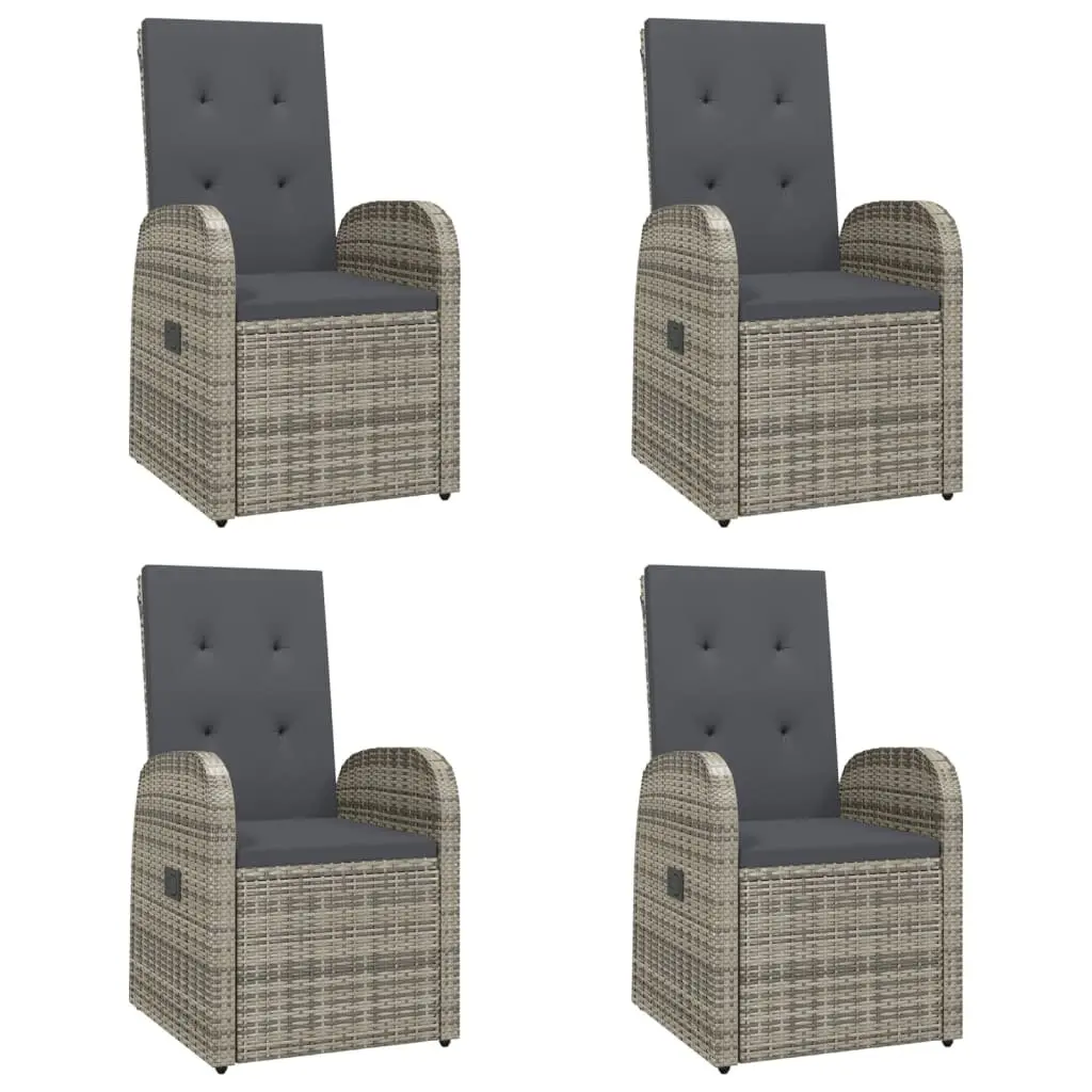 5-Piece Grey Garden Dining Set for Outdoor Enjoyment