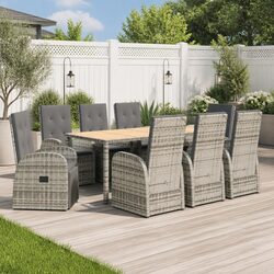 Compact and Stylish 9-Piece Garden Dining Set