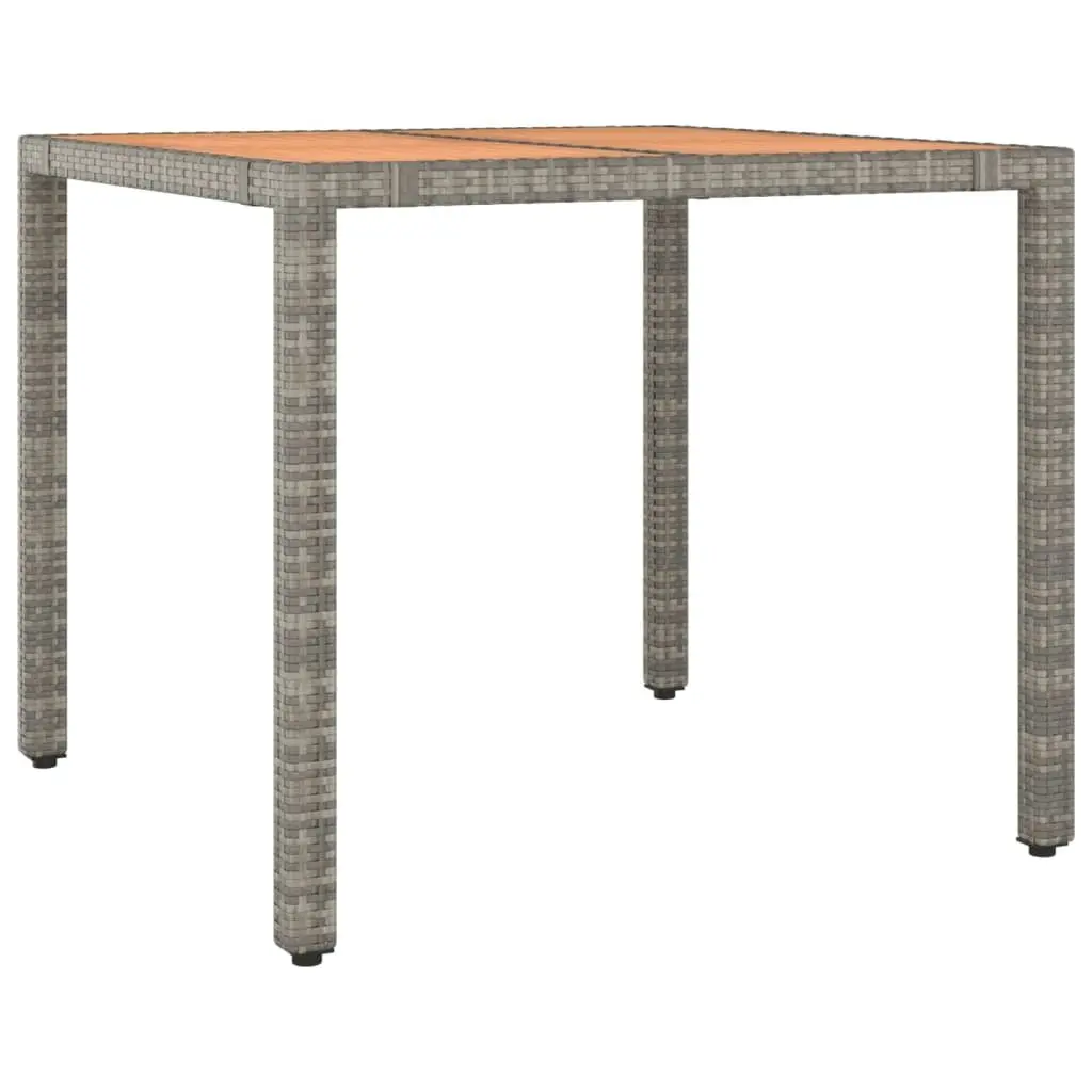 Garden Dining Set 3 Piece Outdoor Patio Furniture Reclining Chairs Table Grey