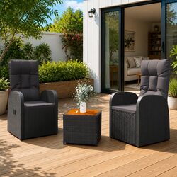Compact 3 Piece Outdoor Lounge Set for Relaxation