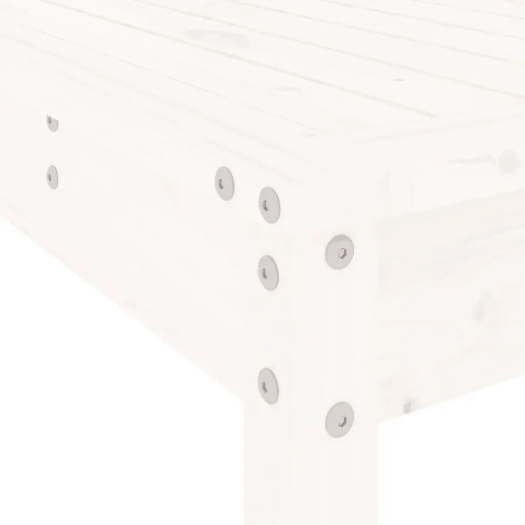 Garden Bar Set White 5 Piece Outdoor Furniture Wooden Patio Dining Stool Table