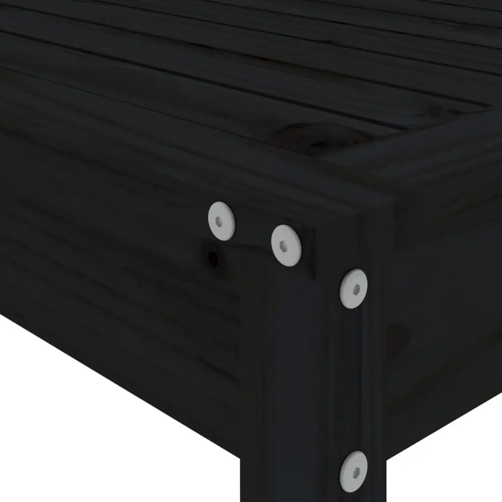 5 Piece Black Wood Garden Bar Set