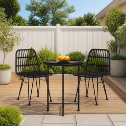 3-Piece Garden Dining Set for Outdoor Use