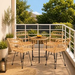 Concise 5 Piece Garden Dining Set for Outdoor Fun