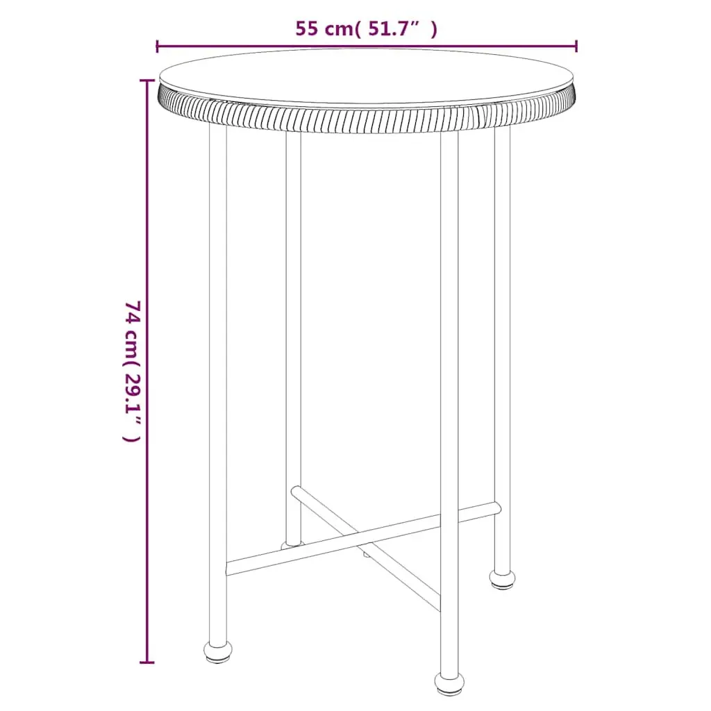 5 Piece Outdoor Dining Set in Black Poly Rattan