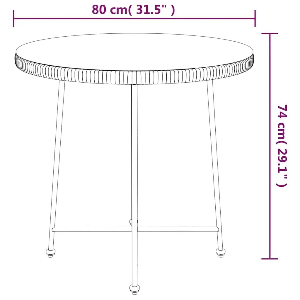 Garden Dining Set Black 5 Piece Outdoor Furniture Patio Rattan Table Chairs