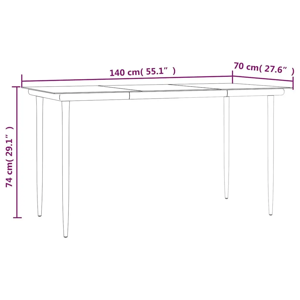 5 Piece Outdoor Dining Set Black Rattan Chairs Steel Frame Tempered Glass Table