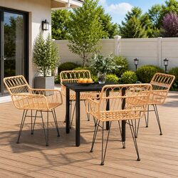 Compact 5-Piece Dining Set for Outdoor Spaces