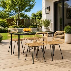 5 Piece Garden Dining Set: Compact and Reliable