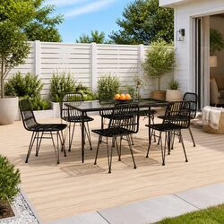 Compact 7 Piece Garden Dining Set for Outdoor Enjoyment