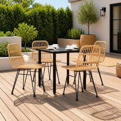 Compact 5 Piece Garden Dining Set: Stylish and Durable