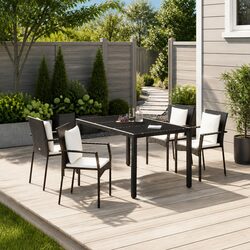 Compact and Reliable 5 Piece Garden Dining Set