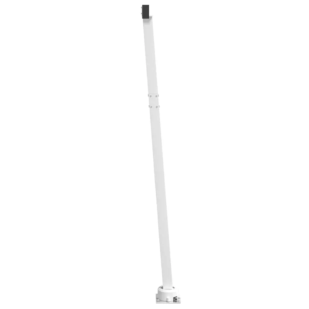 Outdoor Awning Post Set White 450x245cm Rotatable Base for Garden Terrace Balcony