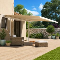 White Awning Post Set for Outdoors