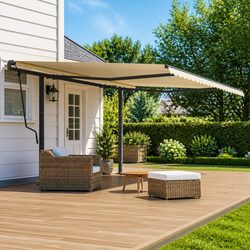 Anthracite Awning Post Set 600x245cm